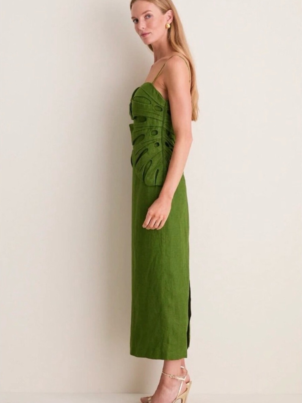 NWT Farm Rio Monstera Leaf Sleeveless Dress - Picture 4 of 5